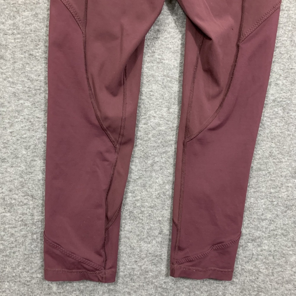 Lululmeon All The Right Places Crop Leggings Size 6 Redwood Rose 21" Inseam - Picture 15 of 16
